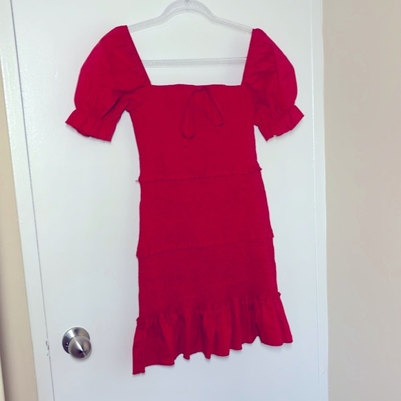 Red dress, size M, stretchy  summer dress - Picture 1 of 4